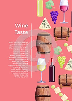 Wine Taste Visualization Vector Illustration Text