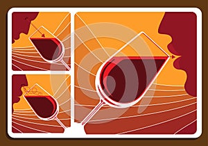 Wine tasting collage