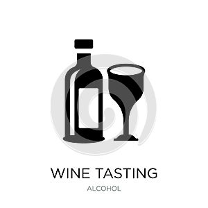 wine tasting icon in trendy design style. wine tasting icon isolated on white background. wine tasting vector icon simple and