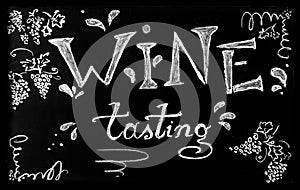 Wine tasting lettering