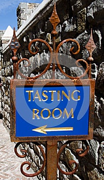 Wine Tasting Room sign