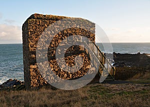 Wine Tower at Kinnaird Head Castle, Fraserburgh Harbour, Aberdeenshire, Scotland, UK