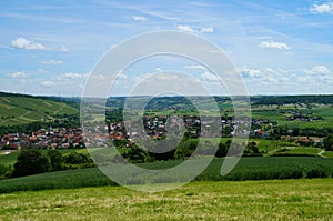 Wine Valley of Markelsheim, part of the famous touristic Romantic Street in Bavaria.