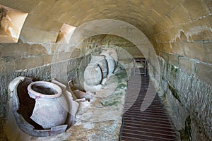 Wine vault of Alcala la Real medieval fortress