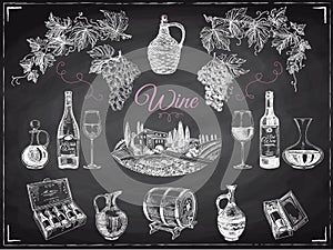 Wine Vector hand drawn illustration