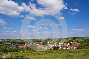 Wine village in Rheinhessen Germany