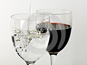 Wine and water