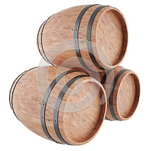 Wine, whiskey, rum, beer barrels