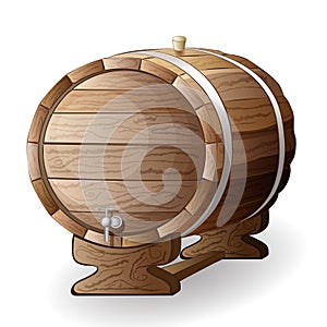 Wine wooden barrel