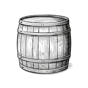 wine wooden barrel ai generated