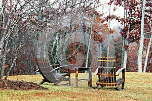 Winebarrel chairs in the fa;;