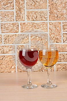 Wineglass on brick four