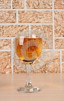 Wineglass on brick one