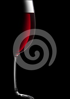 Wineglass in dark