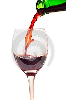 Wineglass red wine