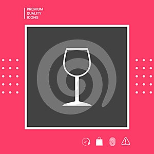 Wineglass symbol icon. Graphic elements for your design