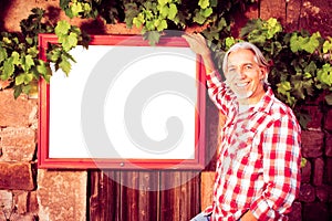 Winemaker With Billboard