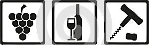 Winemaker icons vector