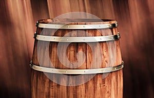 winemaking barrel 3d illustration