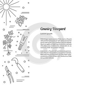 Winemaking, wine tasting graphic design concept