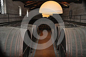 Winery with barrels Sicily Italy