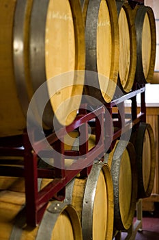 Winery Cellar Barrels