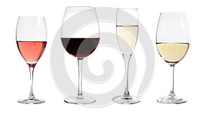 Wines collection isolated photo