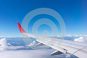 The wing aircraft in altitude during flight