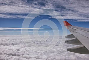 Wing aircraft clouds