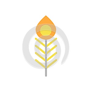 Wing bird icon. Simple color vector elements of feather icons for ui and ux, website or mobile application