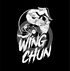 wing chun logo vector yin yang photo