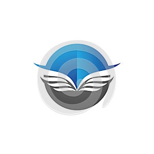 Wing Falcon Logo Template vector illustration