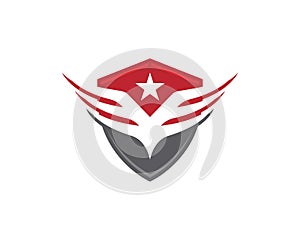 Wing Falcon Logo Template vector