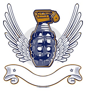 Wing grenade emblem