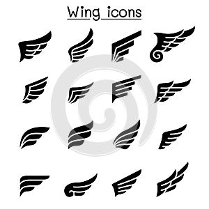 Wing icon set photo