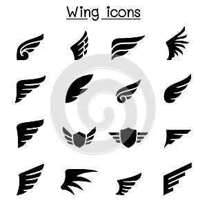 Wing icon set photo