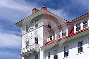 A wing of the Omni Mt Washington Hotel in Bretton Woods, NH