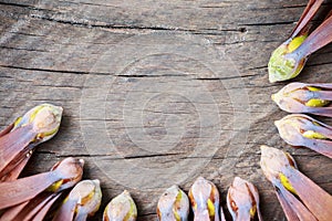 Wing seeds on wooden