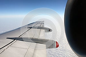 Wing view from a Jet cruising