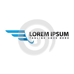 wing wings logo design vector element illustrations