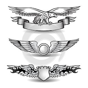 Winged Awards Set with Eagle