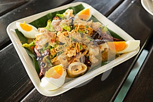 Winged Bean Shrimp Salad, Thai spicy food