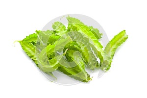 Winged bean on white background