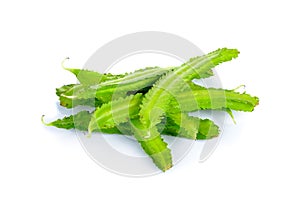 Winged Beans on white background