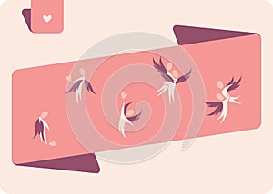 Winged human figures.