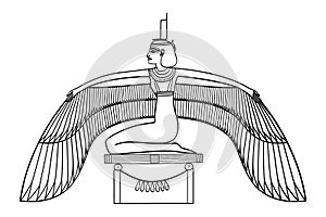 Winged Isis, goddess in ancient Egyptian religion, Osiris sister and wife