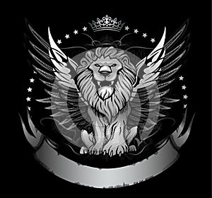 Winged Lion Badge or Crest