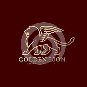 Winged lion logo