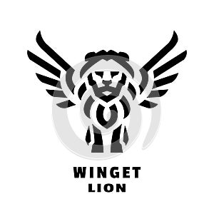 Winged lion logo. photo