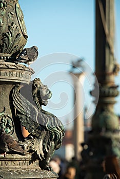 The winged lion of San Marco, Venice